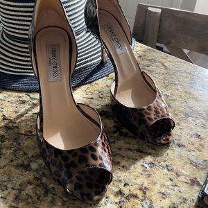 Jimmy choo peep toe pumps
